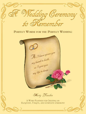 cover image of A Wedding Ceremony to Remember